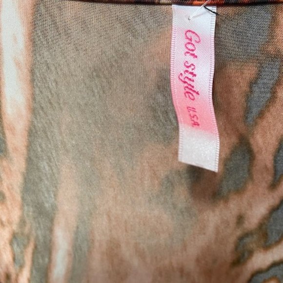 GOTSTYLE Animal Print Travel Resort Long Dress - Size: L - MI USA - **EUC** - Picture 4 of 5